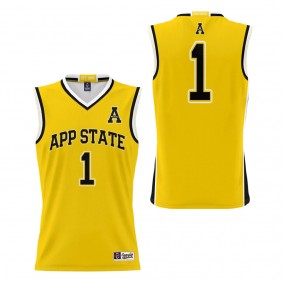 #1 Appalachian State Mountaineers ProSphere Youth Basketball Jersey Gold
