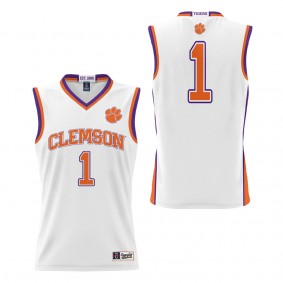 #1 Clemson Tigers ProSphere Youth Basketball Jersey White