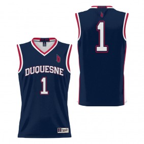 #1 Duquesne Dukes ProSphere Youth Basketball Jersey Navy