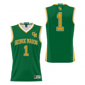 #1 George Mason Patriots ProSphere Youth Basketball Jersey Green