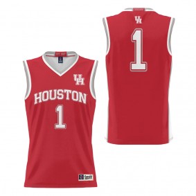 #1 Houston Cougars ProSphere Basketball Jersey Red