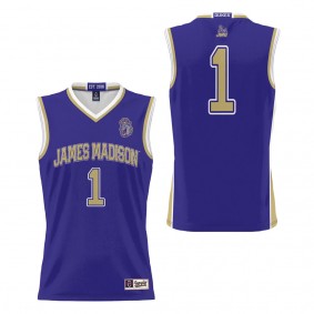 #1 James Madison Dukes ProSphere Basketball Jersey Purple