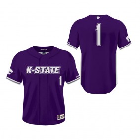 #1 Kansas State Wildcats ProSphere Baseball Jersey Purple