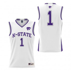 #1 Kansas State Wildcats ProSphere Youth Basketball Jersey White