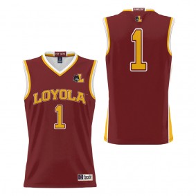 #1 Loyola Chicago Ramblers ProSphere Youth Basketball Jersey Maroon