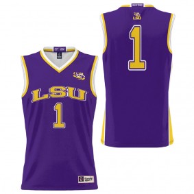 #1 LSU Tigers ProSphere Youth Basketball Jersey Purple
