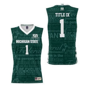 #1 Michigan State Spartans ProSphere 2022 Title IX Jersey Green