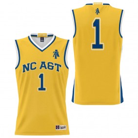 #1 North Carolina A&T Aggies ProSphere Basketball Jersey Gold