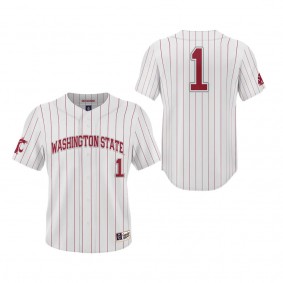 #1 Washington State Cougars ProSphere Baseball Jersey White