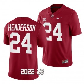 Alabama Crimson Tide #24 Emmanuel Henderson 2022-23 College Football Crimson Jersey Men's