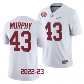 Shawn Murphy Alabama Crimson Tide #43 White Jersey 2022-23 College Football Men's Uniform