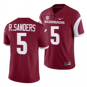 Arkansas Razorbacks Raheim Sanders Jersey 2022-23 College Football Cardinal #5 Game Men's Shirt