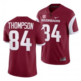 Arkansas Razorbacks Warren Thompson Jersey 2022-23 College Football Cardinal #84 Game Men's Shirt