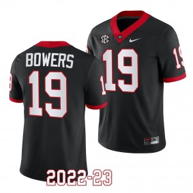Georgia Bulldogs #19 Brock Bowers 2022-23 College Football Black Alternate Jersey Men's