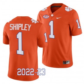 Clemson Tigers Will Shipley Jersey 2022-23 Game Orange #1 College Football Men's Shirt