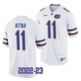 Jalen Kitna Florida Gators 2022-23 College Football Replica Jersey Men's White #11 Uniform