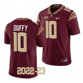 Florida State Seminoles #10 AJ Duffy 2022-23 College Football Garnet Replica Jersey Men's