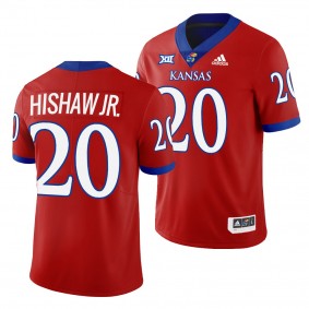 Daniel Hishaw Jr. Kansas Jayhawks #20 Red Jersey 2022-23 College Football Men's Uniform