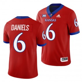 Jalon Daniels Kansas Jayhawks #6 Red Jersey 2022-23 College Football Men's Uniform