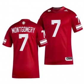 Louisville Cardinals Monty Montgomery Jersey 2022-23 Premier Strategy Red #7 Football Men's Shirt