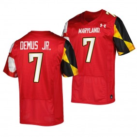 Maryland Terrapins #7 Dontay Demus Jr. 2022-23 College Football Red Replica Jersey Men's