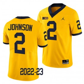 Will Johnson Michigan Wolverines #2 Maize Jersey 2022-23 College Football Men's Limited Uniform