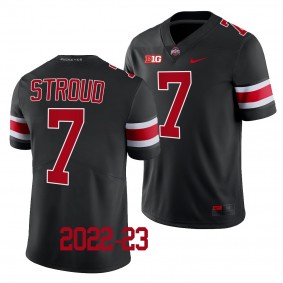 C.J. Stroud Ohio State Buckeyes 2022-23 Limited Football Jersey Men's Black #7 Uniform