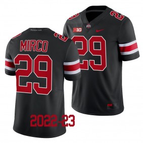 Jesse Mirco Ohio State Buckeyes 2022-23 Limited Football Jersey Men's Black #29 Uniform