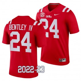 Ole Miss Rebels #24 Ulysses Bentley IV 2022-23 College Football Red Legend Jersey Men's