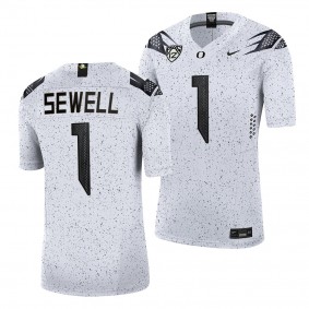 Eggshell Oregon Ducks Noah Sewell #1 White Men's Limited Football Jersey