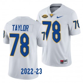 Pitt Panthers Branson Taylor Jersey 2022-23 Limited Football White #78 Men's Shirt
