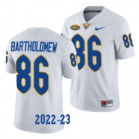 Pitt Panthers Gavin Bartholomew Jersey 2022-23 Limited Football White #86 Men's Shirt