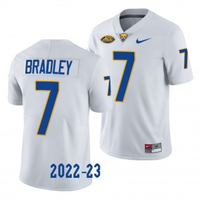 Pitt Panthers Jaden Bradley Jersey 2022-23 Limited Football White #7 Men's Shirt