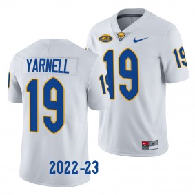 Pitt Panthers Nate Yarnell Jersey 2022-23 Limited Football White #19 Men's Shirt