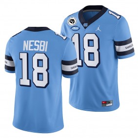 Bryson Nesbi North Carolina Tar Heels 2022-23 College Football Jersey Men's Blue #18 Uniform