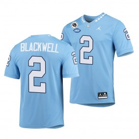 North Carolina Tar Heels #2 Gavin Blackwell 2022-23 Game Blue College Football Jersey Men's