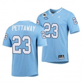 North Carolina Tar Heels #23 George Pettaway 2022-23 Game Blue College Football Jersey Men's