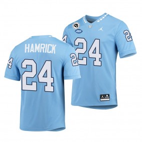 North Carolina Tar Heels #24 Malaki Hamrick 2022-23 Game Blue College Football Jersey Men's