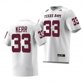 Jarred Kerr Texas A&M Aggies #33 White Jersey 2022-23 Premier Strategy Men's Football Uniform
