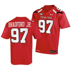 Texas Tech Red Raiders #97 Tony Bradford Jr. 2022-23 College Football Red Jersey Men's