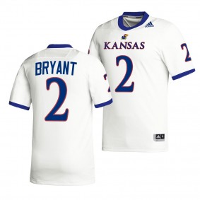 Jacobee Bryant Kansas Jayhawks 2022 Premier Football Jersey Men's White #2 Uniform