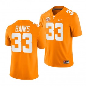 Tennessee Volunteers #33 Jeremy Banks 2022 College Football Orange Game Jersey Men's