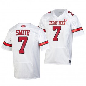 Texas Tech Red Raiders #7 Donovan Smith 2022 Throwback Replica White Football Jersey Men's
