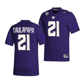 Wayne Taulapapa Washington Huskies 2022 College Football NIL Replica Jersey Men's Purple #21 Uniform