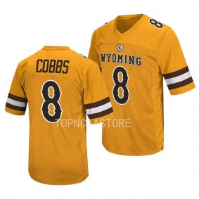 Wyoming Cowboys Joshua Cobbs College Football Retro Jersey Gold
