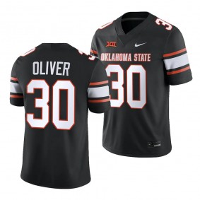 Oklahoma State Cowboys #30 Collin Oliver 2023 College Football Black Game Jersey Men's