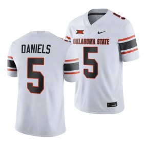 Oklahoma State Cowboys Kendal Daniels College Football Jersey #5 White 2023 Game Uniform
