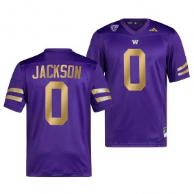 Washington Huskies Giles Jackson Premier Jersey #0 Purple 2023 College Football Uniform