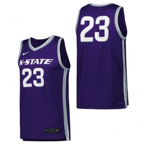 #23 Kansas State Wildcats Nike Replica Basketball Jersey Purple