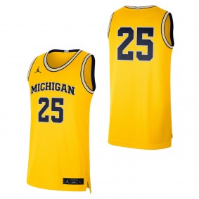 #25 Michigan Wolverines Jordan Brand Limited Basketball Jersey Maize